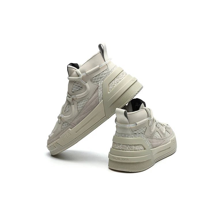 Zapatillas de baloncesto retro de caña alta, color gris