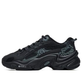 Zapatillas de correr de caña baja con estampado de leopardo en negro/verde