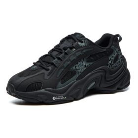 Zapatillas de correr de caña baja con estampado de leopardo en negro/verde