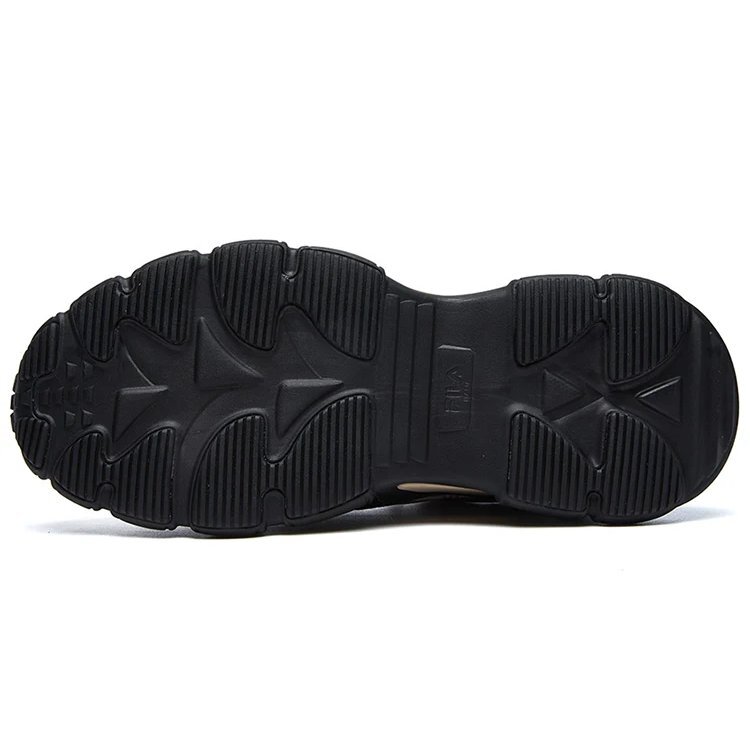 Zapatillas de correr de caña baja Lanvin x Fila Negro/Amarillo