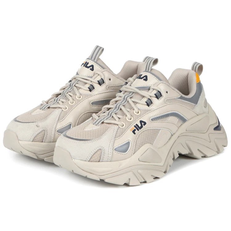 Zapatillas de correr retro Blanco/Gris/Amarillo