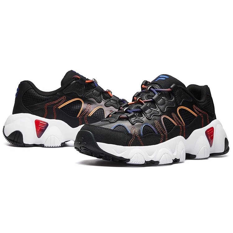 Zapatillas de correr retro Jagger Negro/Naranja