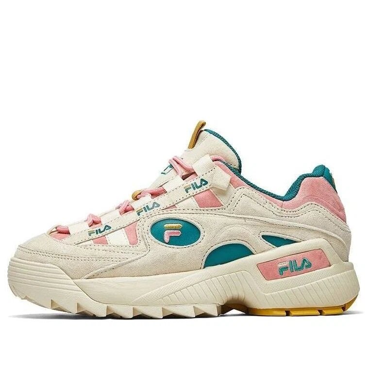 Zapatillas de entrenamiento clásicas D-formation, blanco/verde/rosa