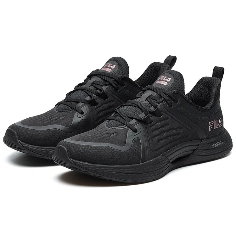 Zapatillas de entrenamiento de caña baja para atletismo, color negro