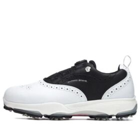 Zapatillas de golf tipo Oxford con clavos «White Black»