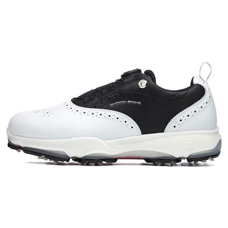 Zapatillas de golf tipo Oxford con clavos «White Black»