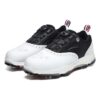 Zapatillas de golf tipo Oxford con clavos «White Black»