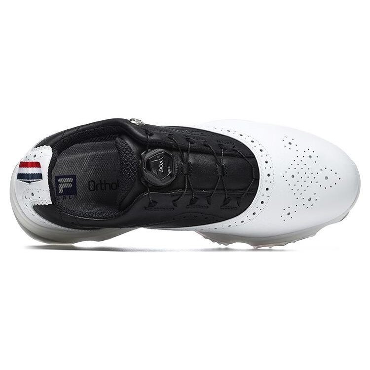 Zapatillas de golf tipo Oxford con clavos «White Black»