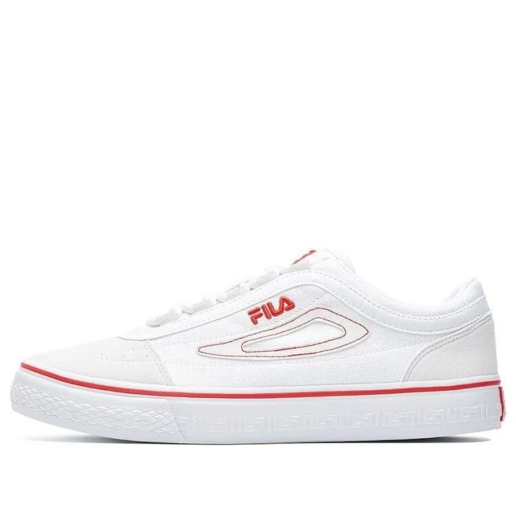 Zapatillas de lona para skate Classic Boarder Blanco/rojo