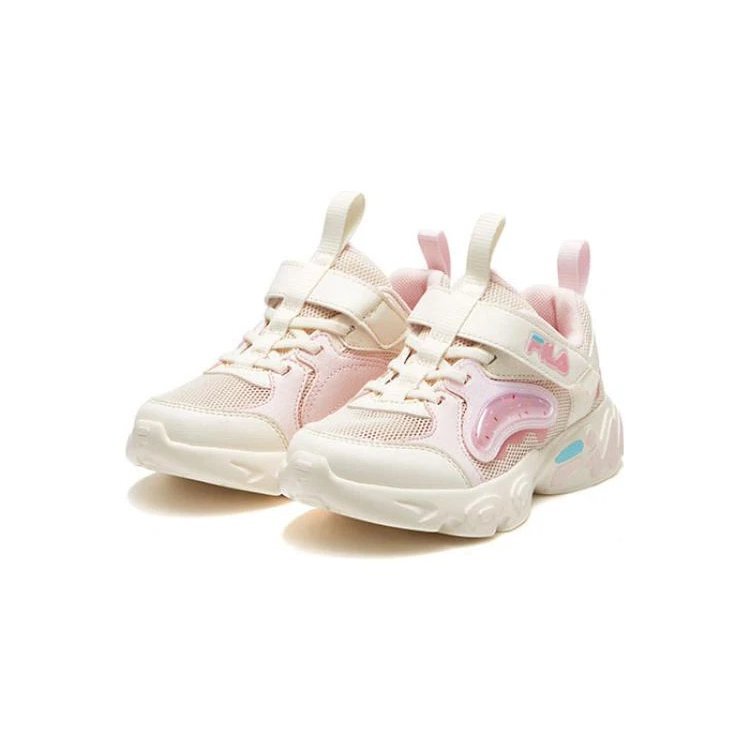 Zapatillas de moda «Crema, blanco, rosa»