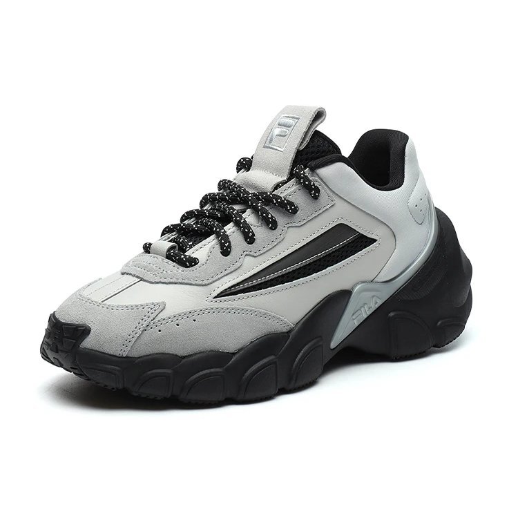 Zapatillas de moda de corte bajo, color gris