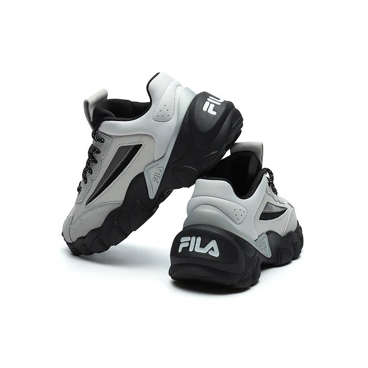 Zapatillas de moda de corte bajo, color gris