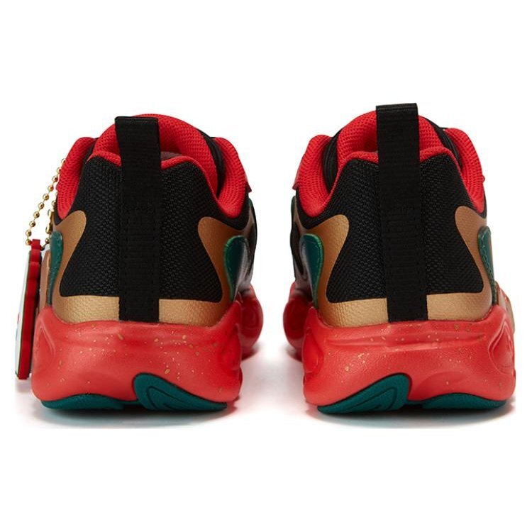 Zapatillas de moda «Negro, Rojo y Dorado»
