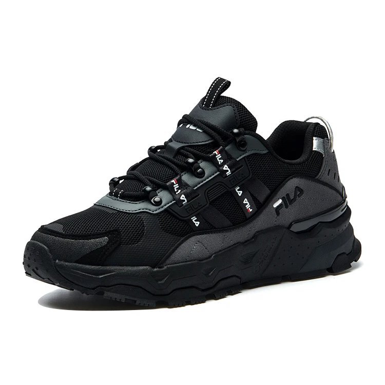 Zapatillas de moda, zapatillas bajas para correr, negro/gris