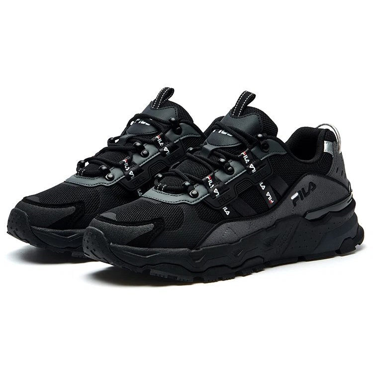 Zapatillas de moda, zapatillas bajas para correr, negro/gris