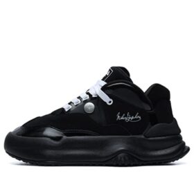 Zapatillas de moda, zapatillas de correr de caña baja, negras