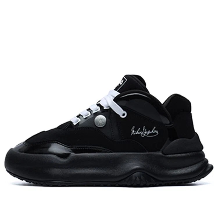 Zapatillas de moda, zapatillas de correr de caña baja, negras