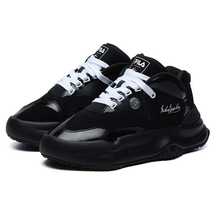 Zapatillas de moda, zapatillas de correr de caña baja, negras