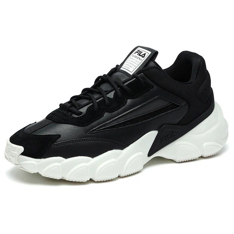 Zapatillas de moda, zapatillas de correr de caña baja, negro/blanco