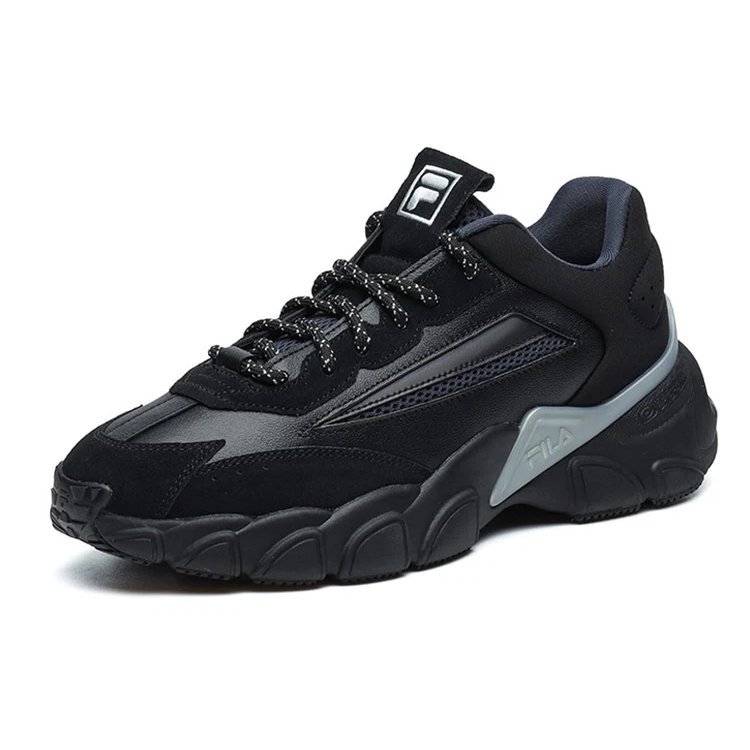 Zapatillas de moda, zapatillas de correr de caña baja «Negro Gris»