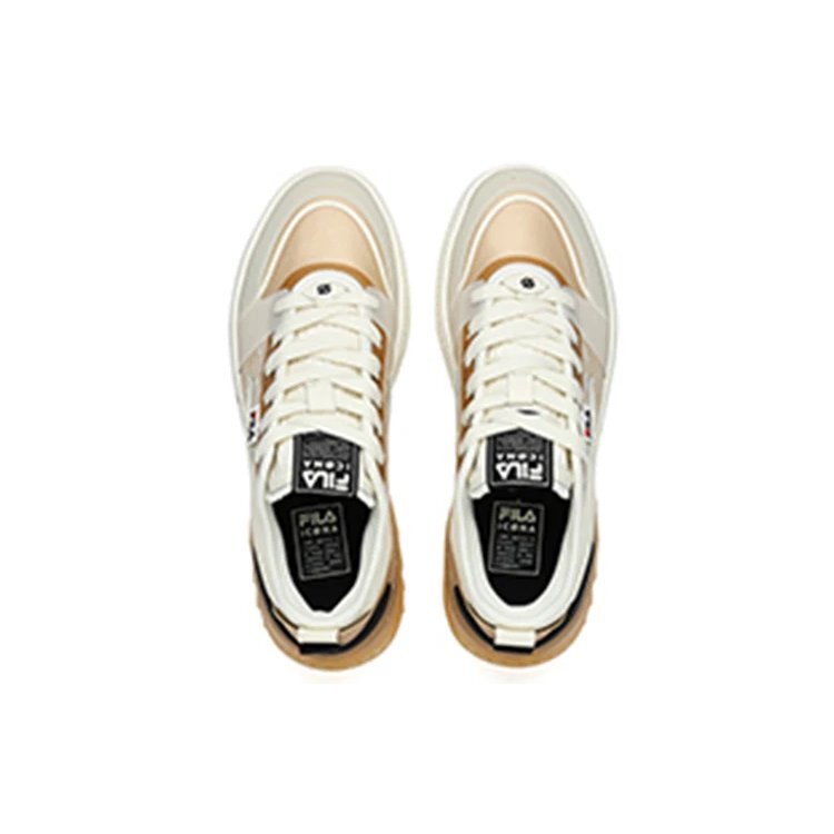 Zapatillas de skate casuales retro Mixa, amarillo crema