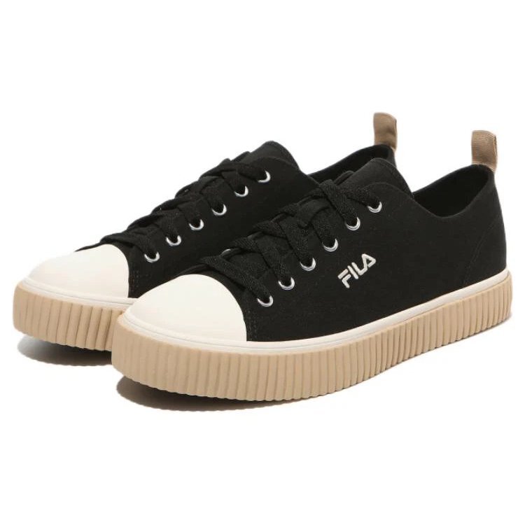 Zapatillas de skate casuales y elegantes de caña baja Layer, unisex, negras, versión coreana «Black Cream»