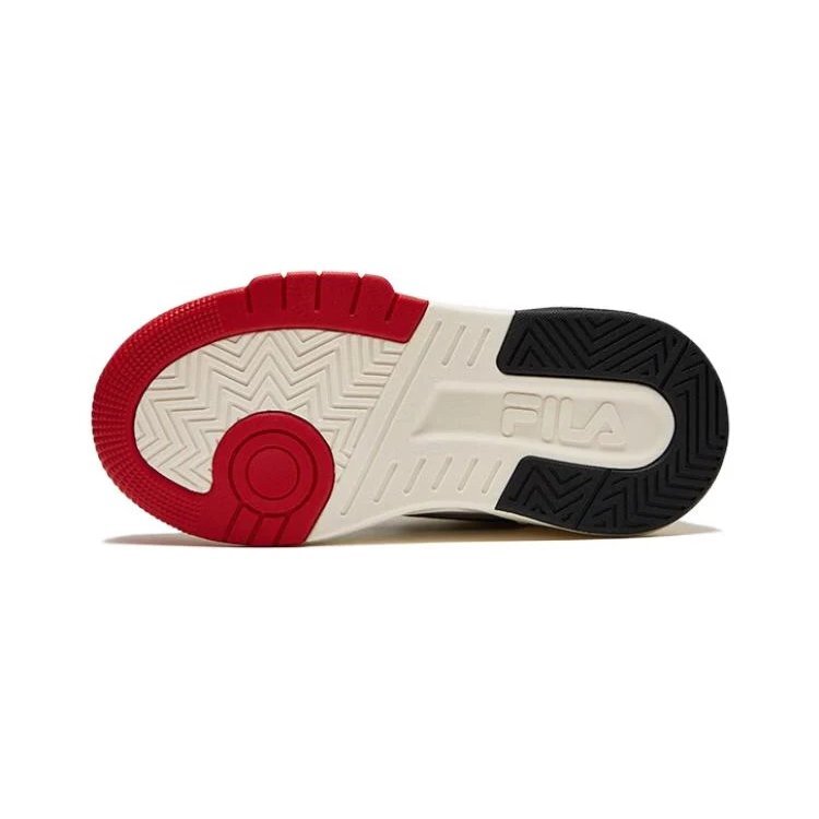 Zapatillas de skate de caña alta «Blanco, Negro, Rojo»