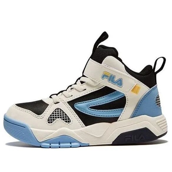 Zapatillas de skate de caña alta «Blanco, negro y azul»