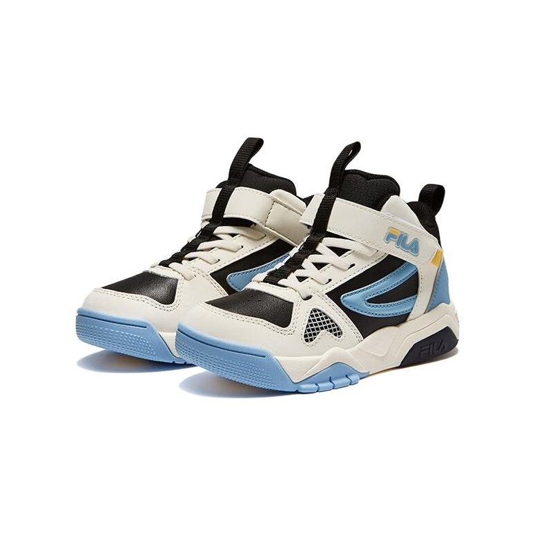Zapatillas de skate de caña alta «Blanco, negro y azul»