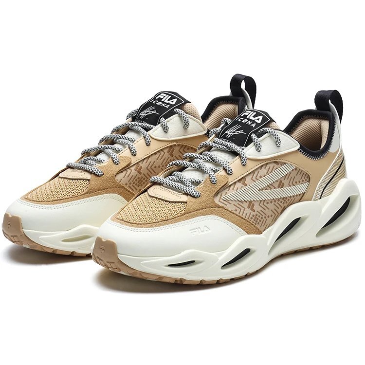 Zapatillas deportivas «Beige y blanco»