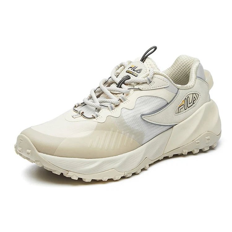 Zapatillas deportivas de caña baja para correr, color crema