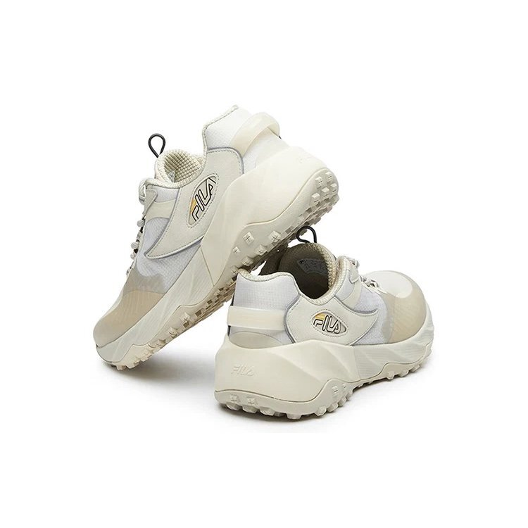 Zapatillas deportivas de caña baja para correr, color crema