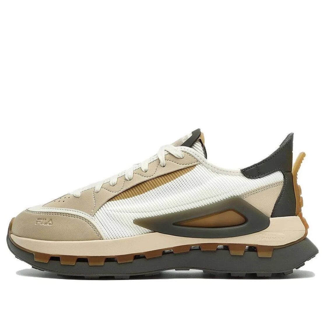 Zapatillas deportivas KM «Blanco, beige y verde»