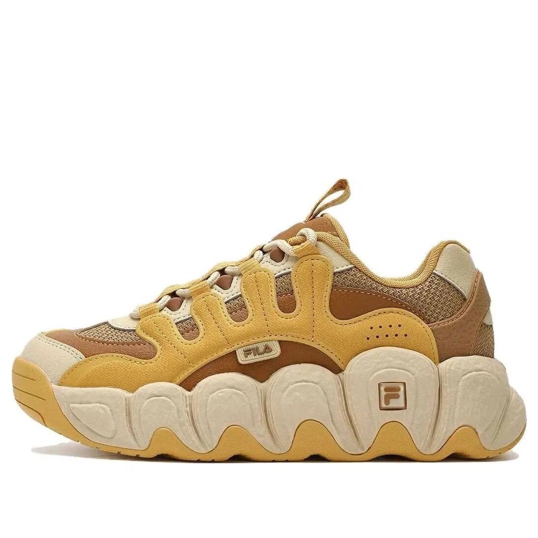 Zapatillas gruesas CROISSANT «Amarillo Marrón»