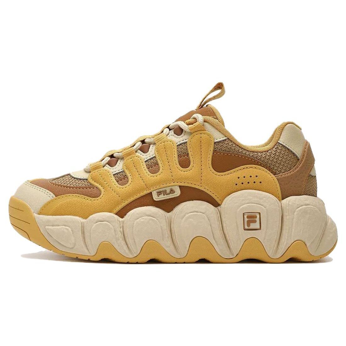 Zapatillas gruesas CROISSANT «Amarillo Marrón»