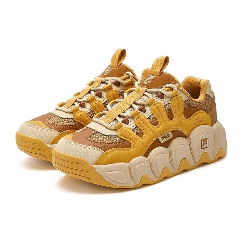 Zapatillas gruesas CROISSANT «Amarillo Marrón»