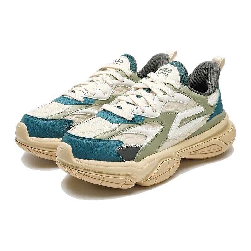 Zapatillas gruesas NUCLEO ICONA «Blanco, verde y verde azulado»