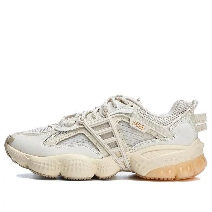 Zapatillas Ladder «Blanco crema y naranja»