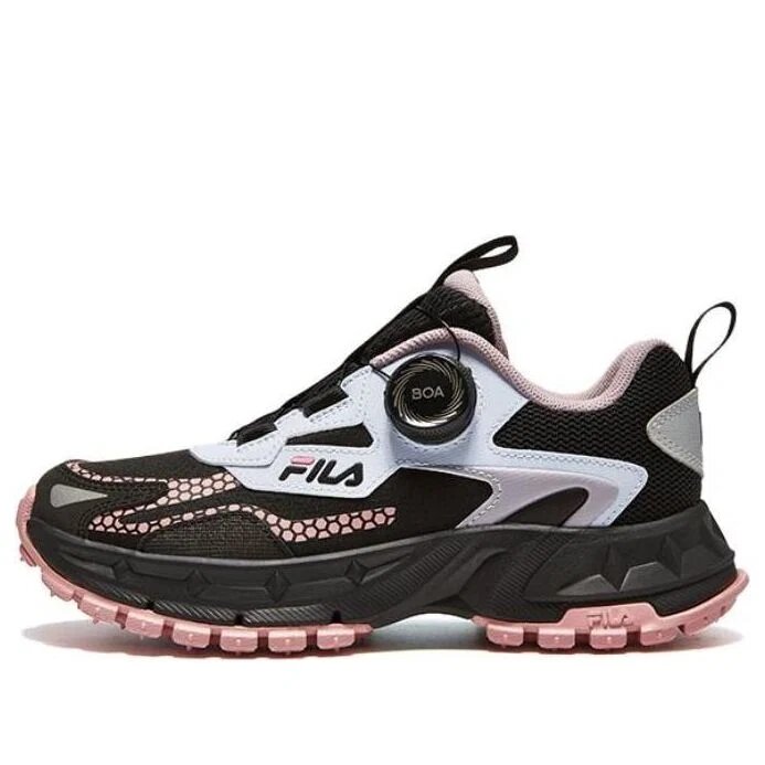 Zapatillas para correr BOA «Negro, blanco y rosa»