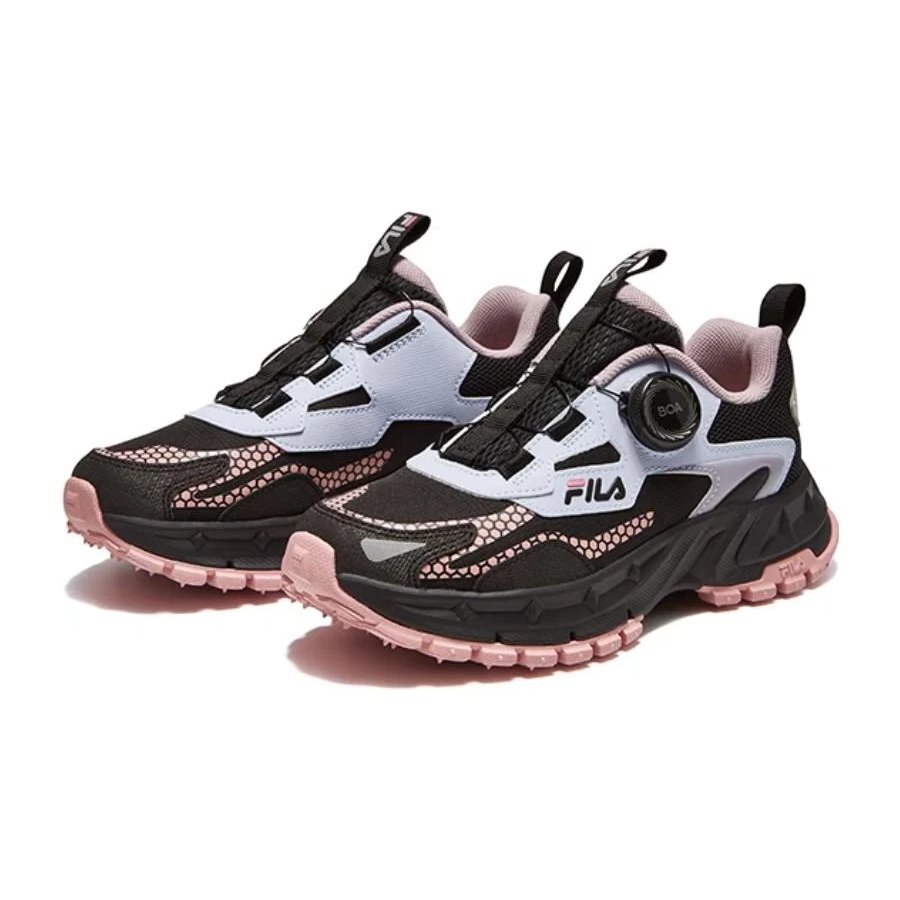 Zapatillas para correr BOA «Negro, blanco y rosa»