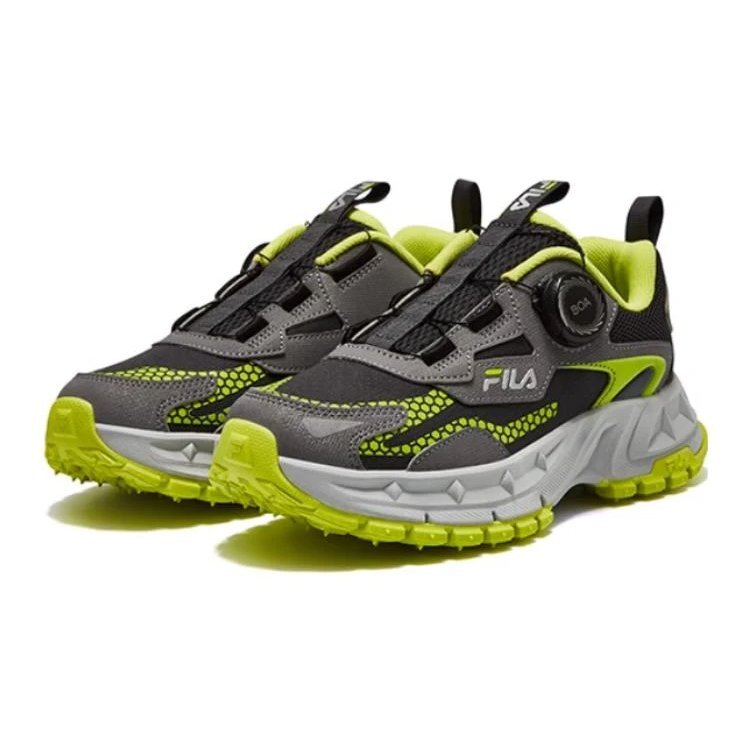 Zapatillas para correr BOA «Negro, verde, gris»