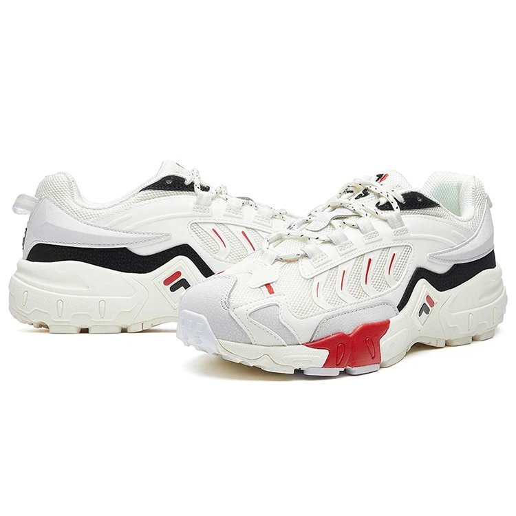 Zapatillas de correr retro Blanco/Rojo/Negro