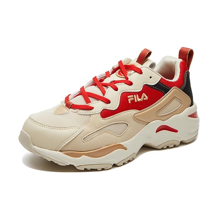 Zapatillas para correr Tracer, color beige/rojo