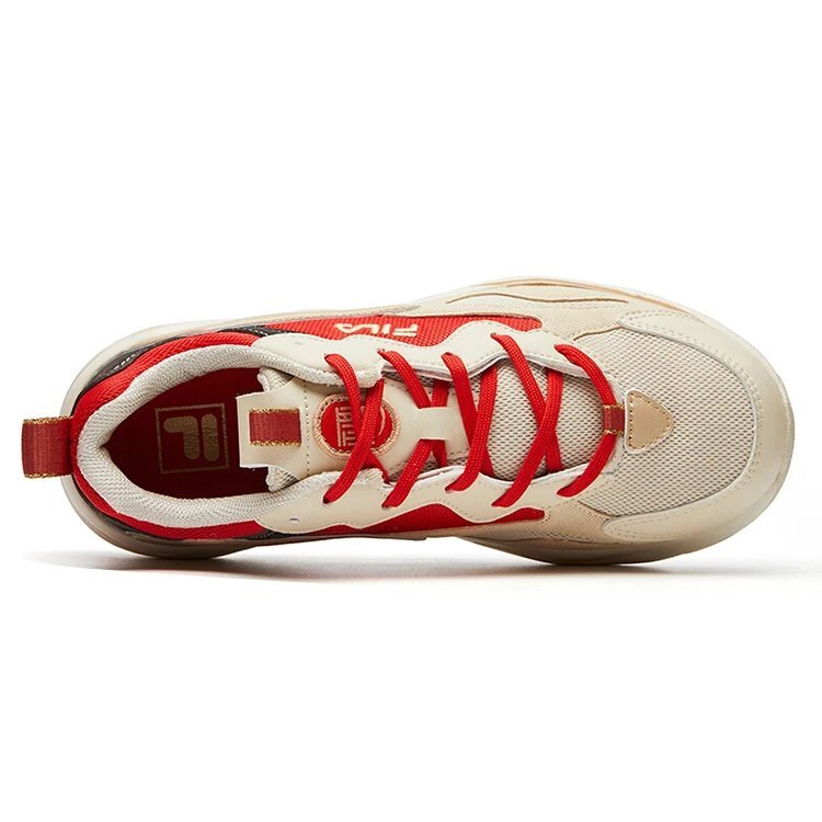 Zapatillas para correr Tracer, color beige/rojo