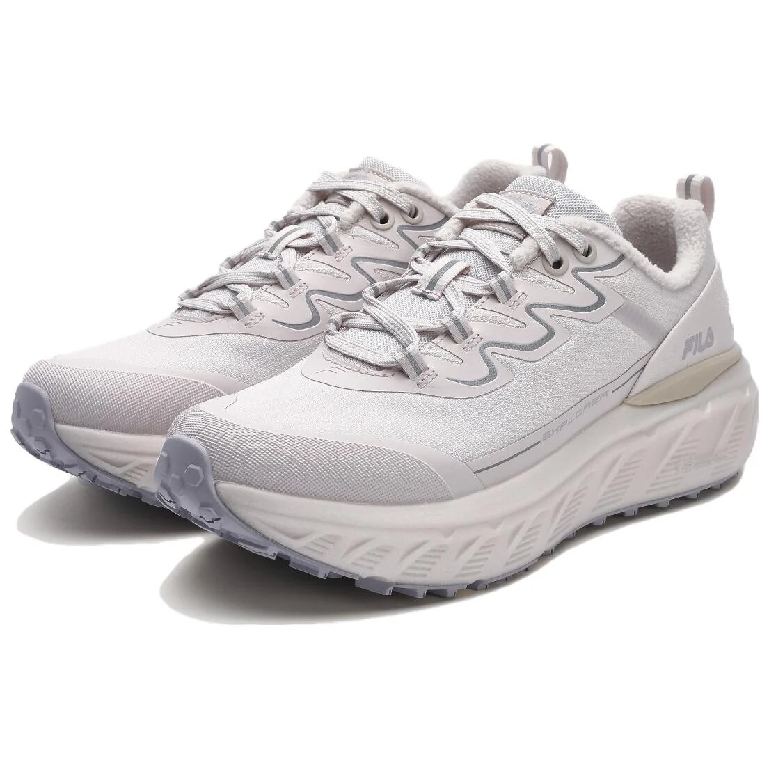 Zapatillas para correr versátiles, casuales, antideslizantes y duraderas «Blanco rosa»