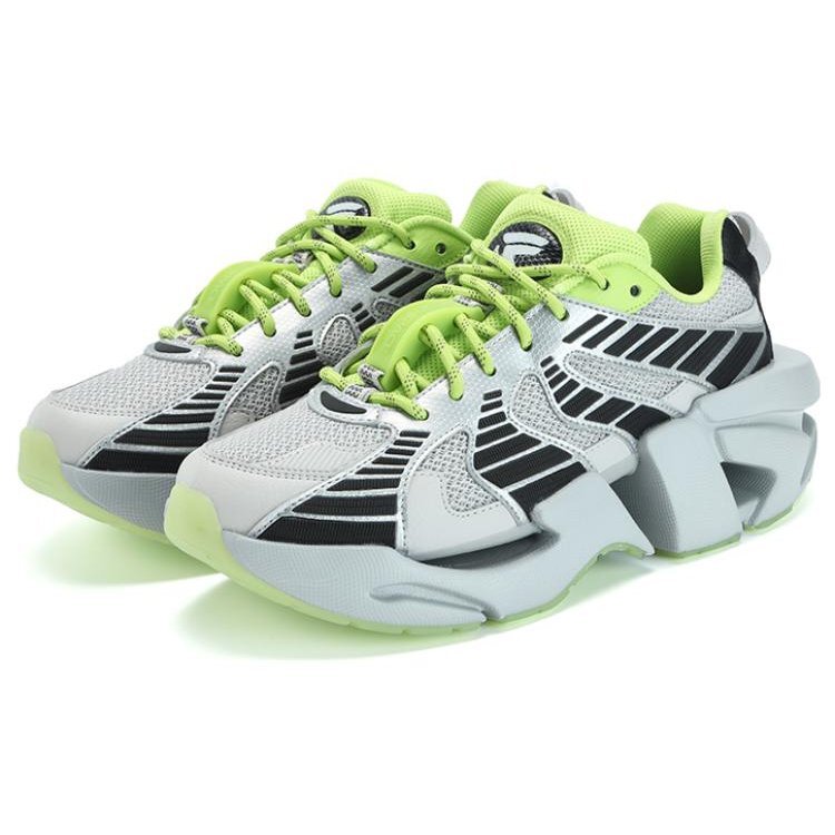Zapatillas Space Low «Plata, Negro, Verde»