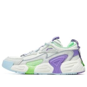 Zapatillas Swarm de caña baja con diseño en espiral, color púrpura/blanco/gris