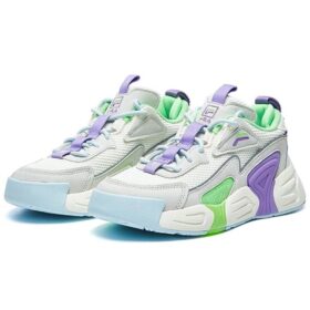 Zapatillas Swarm de caña baja con diseño en espiral: morado/blanco/gris