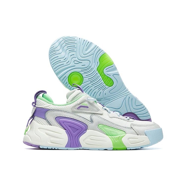 Zapatillas Swarm de caña baja con diseño en espiral: morado/blanco/gris
