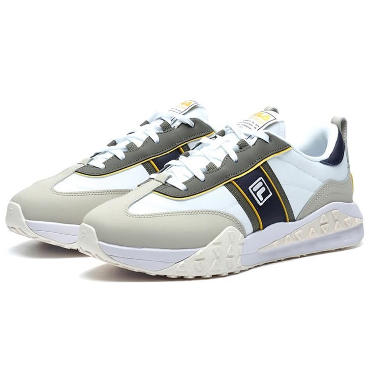 Zapatos Athletics Brick «Blanco, gris y amarillo»